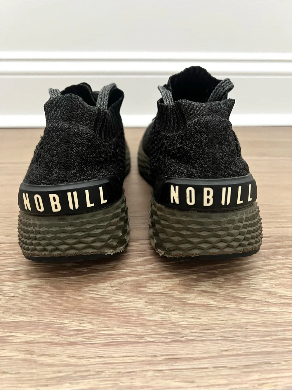NOBULL Diamond Black Ivy Knit Runners Shoes US Men 10.5 Women 12 Sneaker